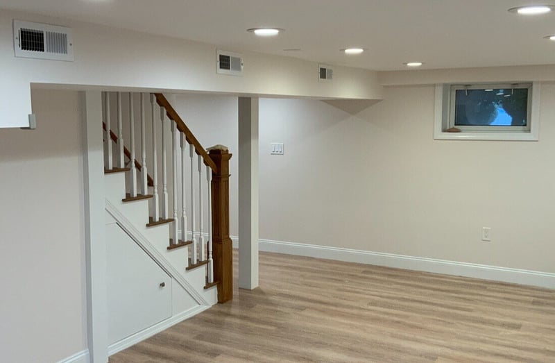 Boston, MA finished basement remodel by Honorato Company